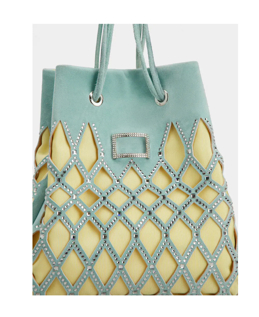 Roger Vivier Queeny Tote Bag In Gray