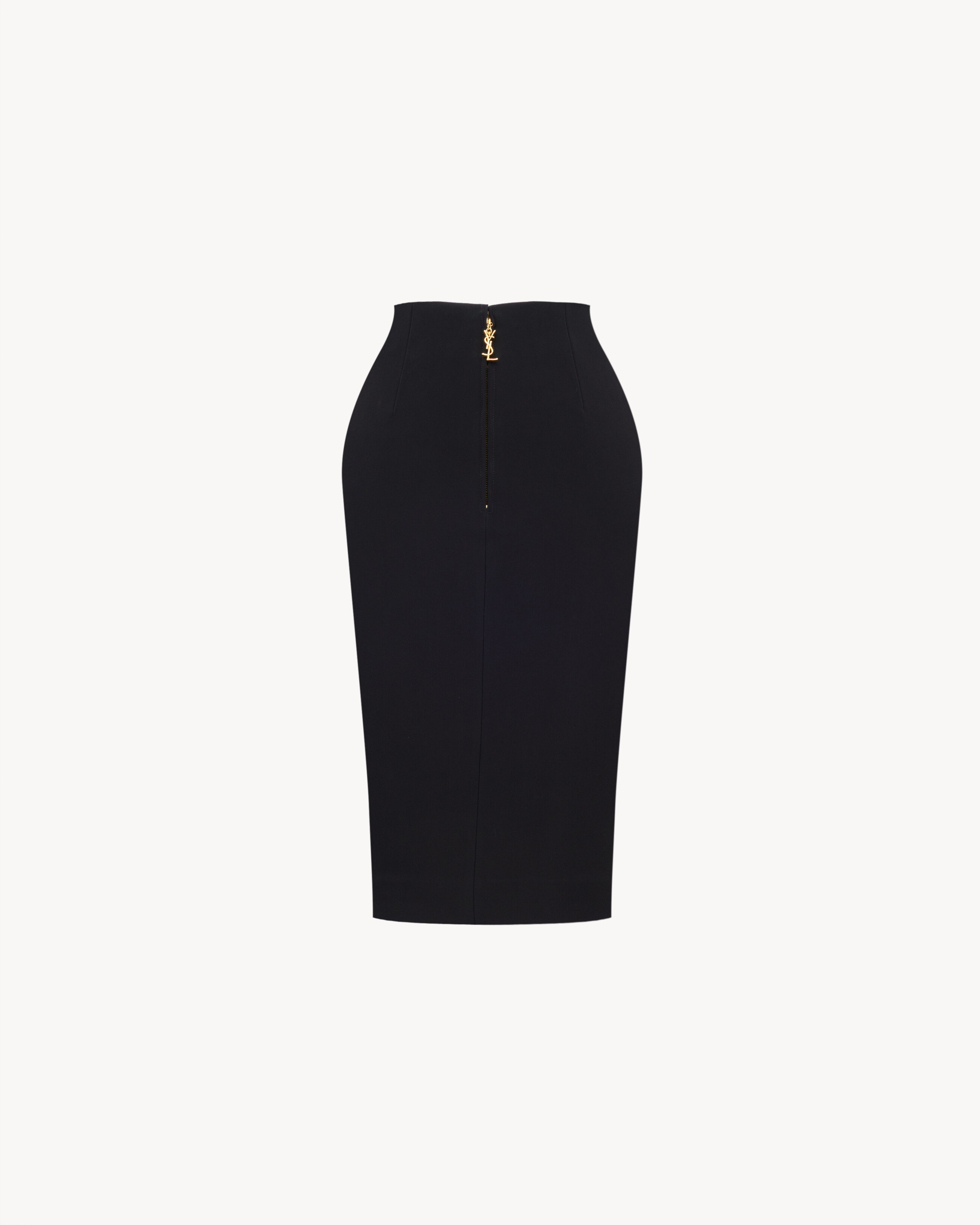 Saint Laurent High-waisted Pencil Skirt In Black