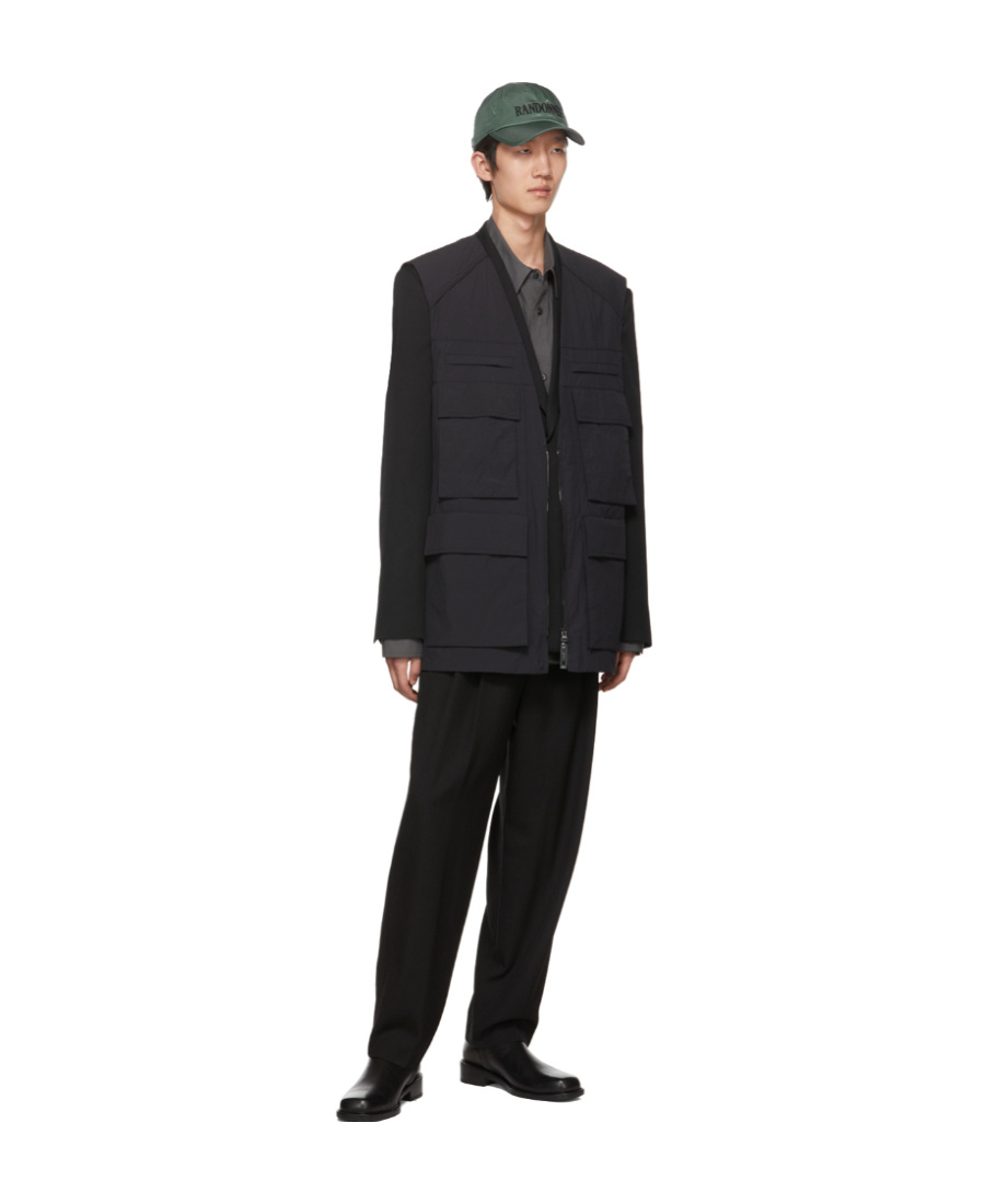 Juunj Logo Laminated Blazer In Black