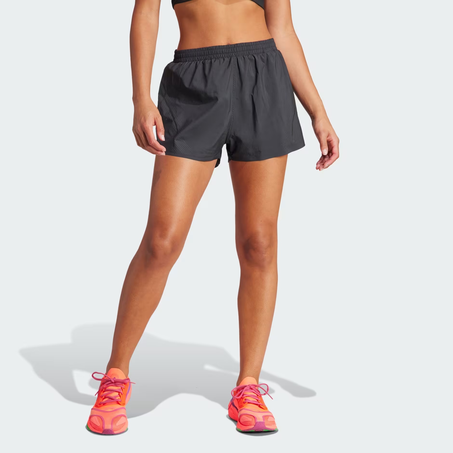 Shop Adidas By Stella Mccartney Truepace Running Shorts In Black