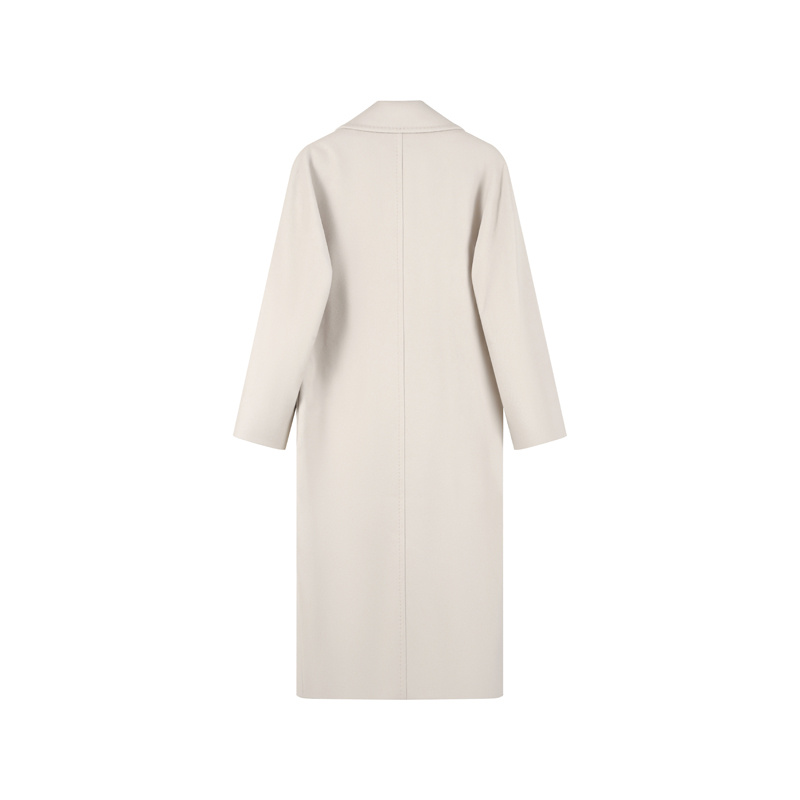 Max Mara Lapel Long-sleeved Coat In Neutral