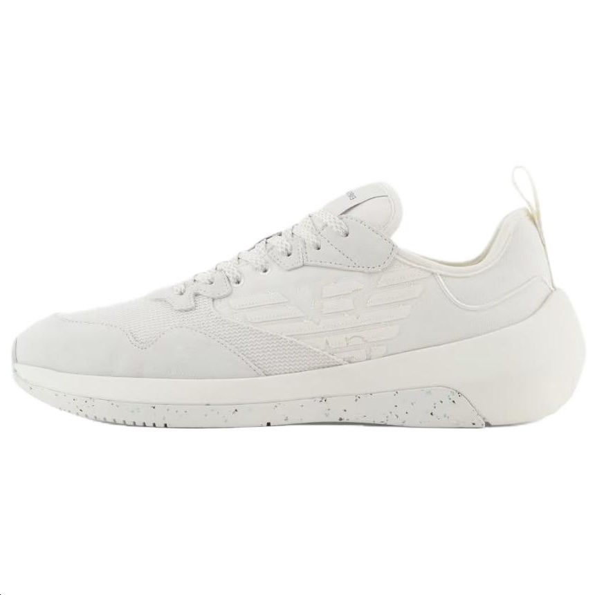 Emporio Armani Round-toe Sneakers In White