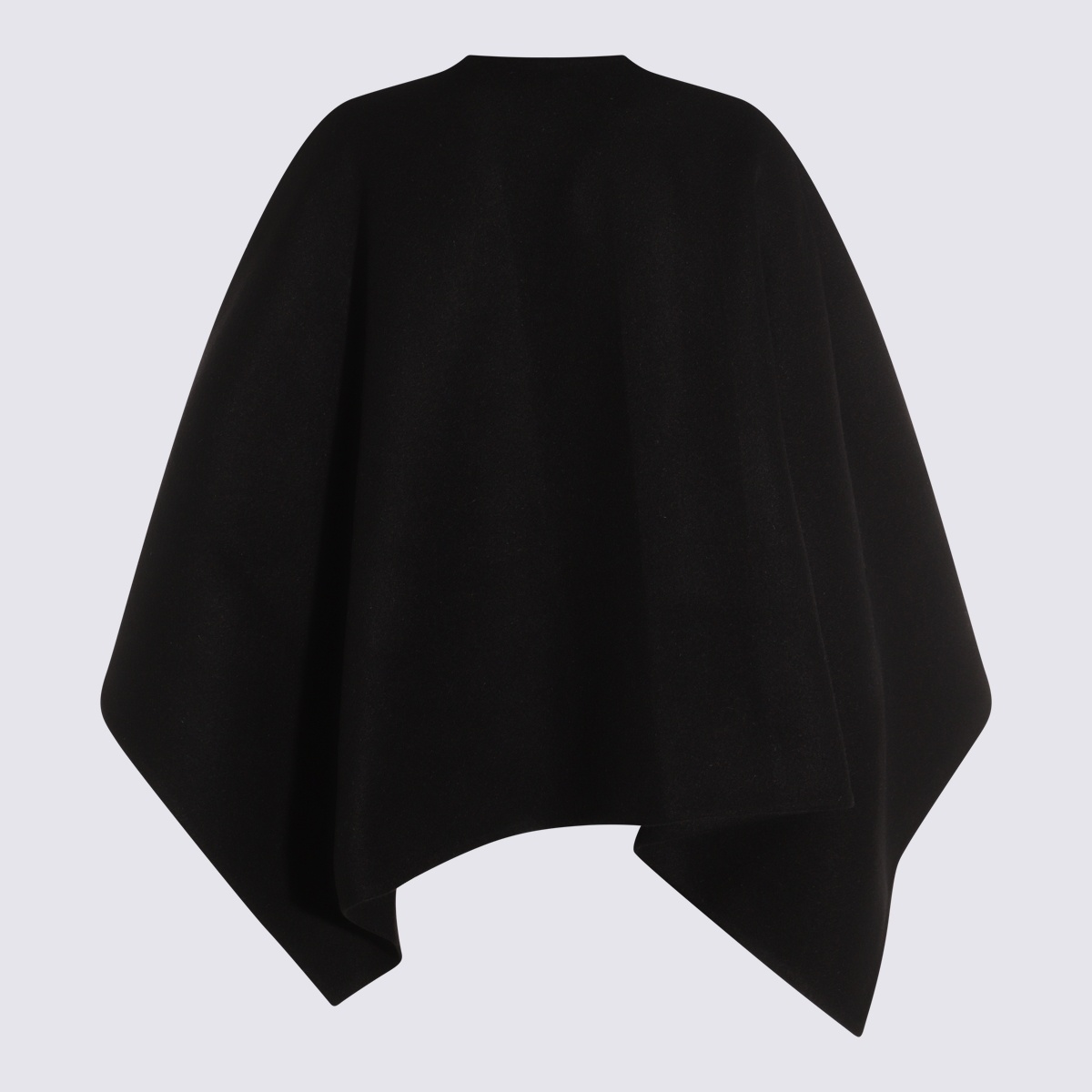 Max Mara Logo Cape In Black