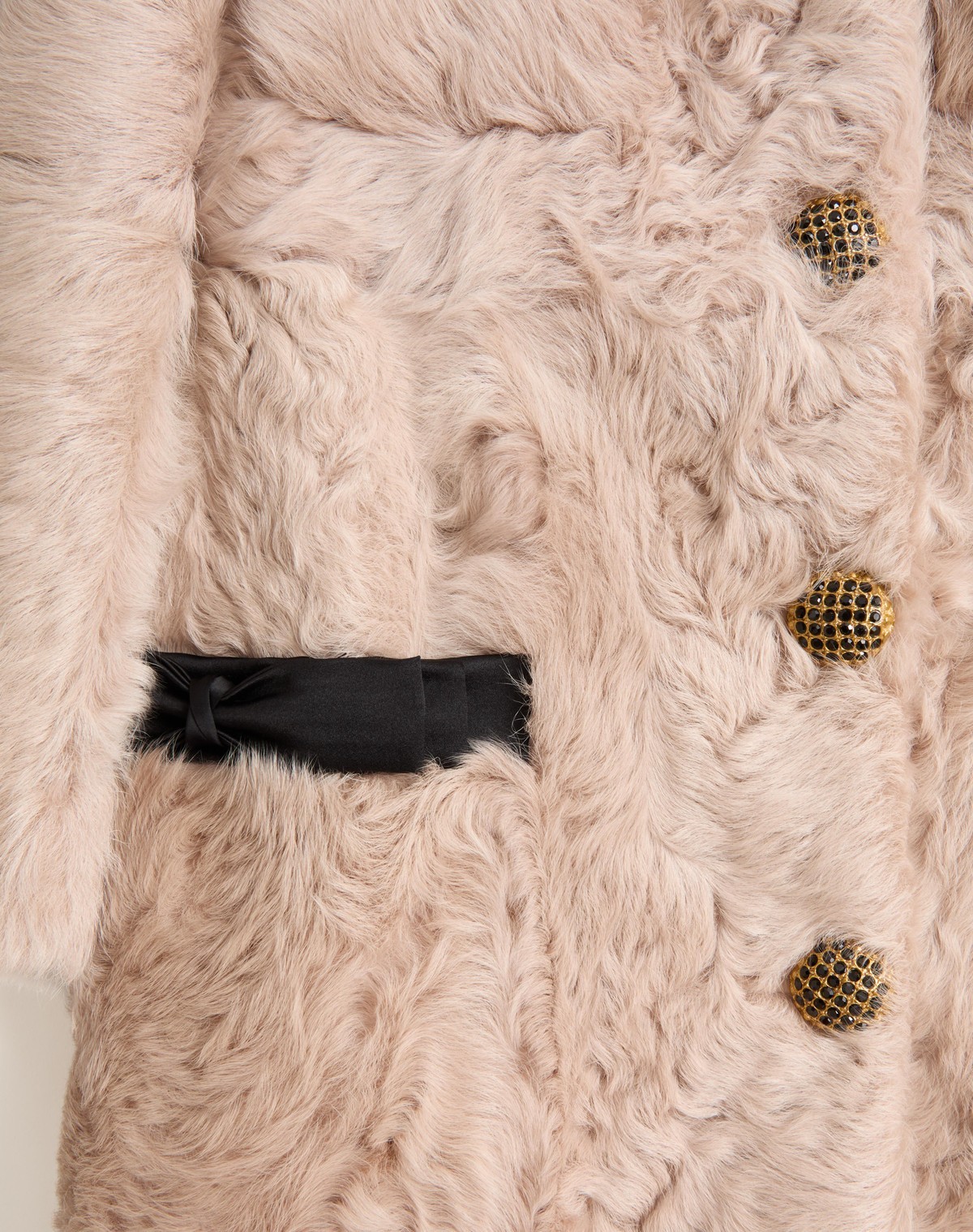 Valentino Long Sleeve Fur In Multi