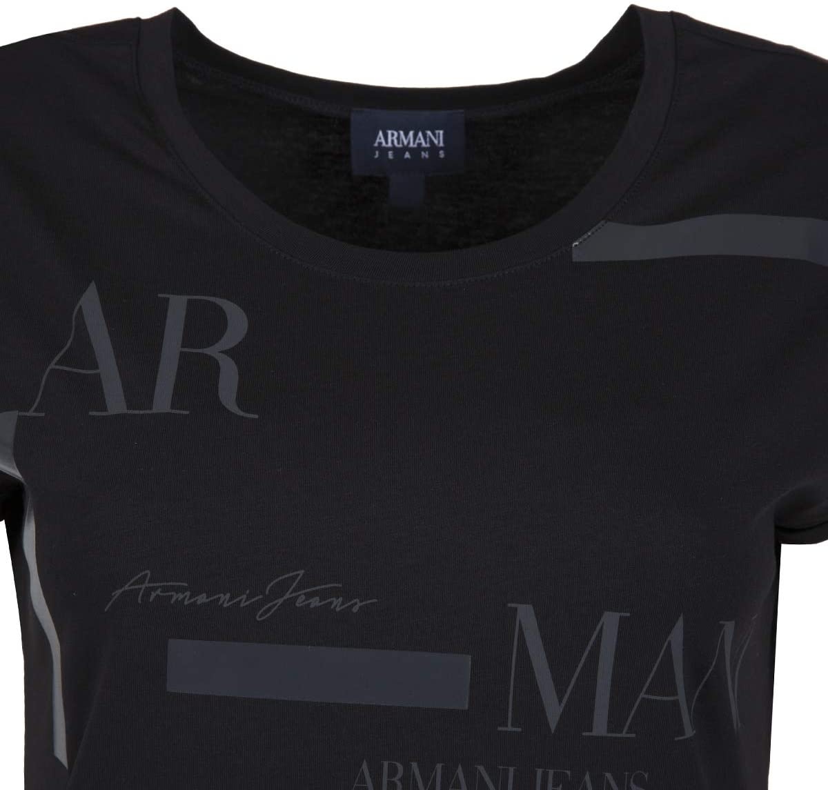 Shop Armani Jeans Logo Details T-shirt In Black