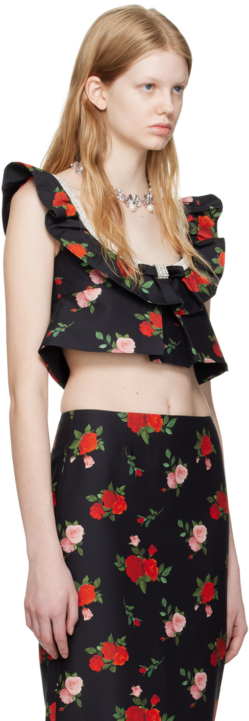 Shushu-tong Pattern Vest In Black