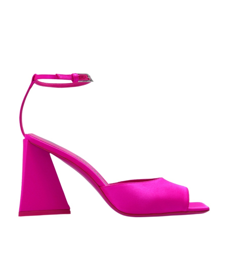 Attico Fuchsia Piper Satin Heel Sandals In Pink
