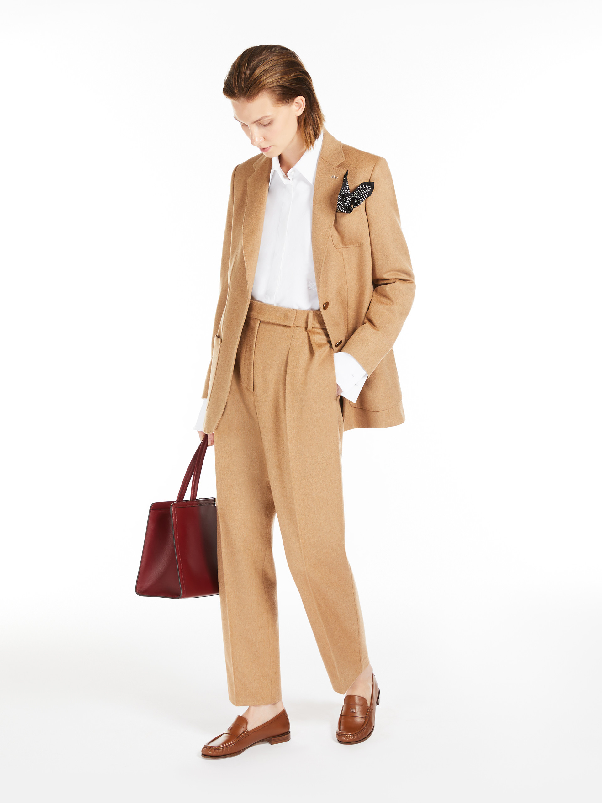 Max Mara Long-sleeved Suit Coat In Nude