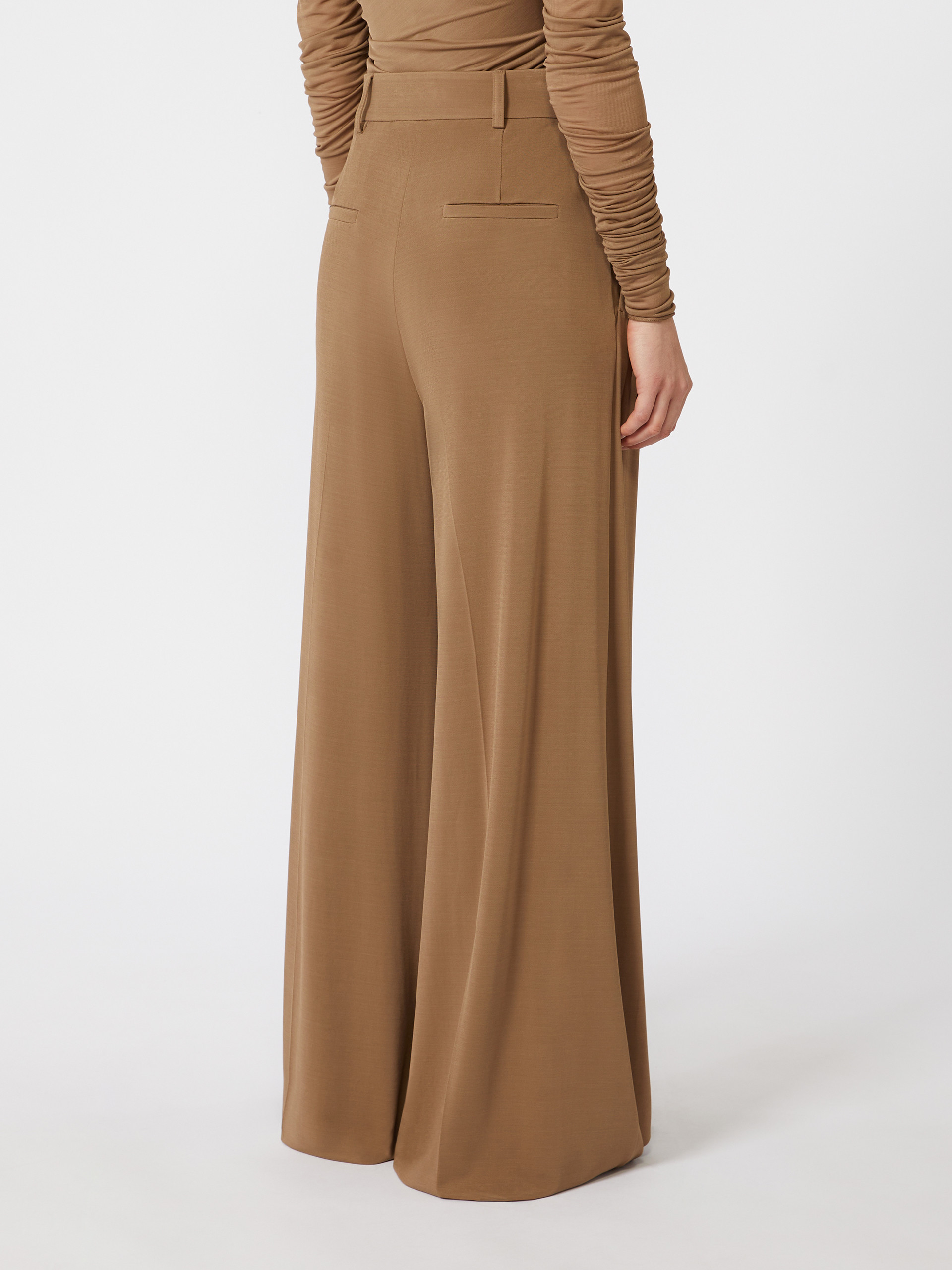 Max Mara Wide-leg Casual Pants In Brown