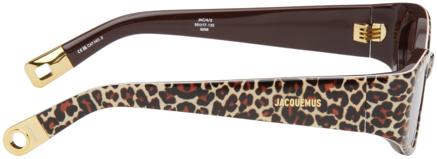 Jacquemus Oval Frame Sunglasses In Brown