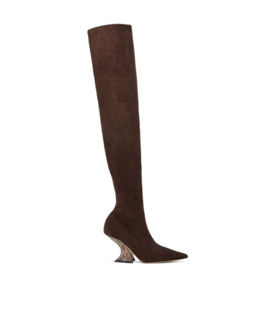 Casadei 100mm Thigh-high Suede Boots