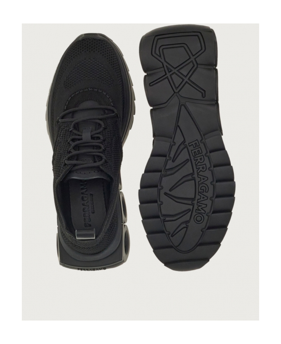 Ferragamo Logo Sports Shoes In Black