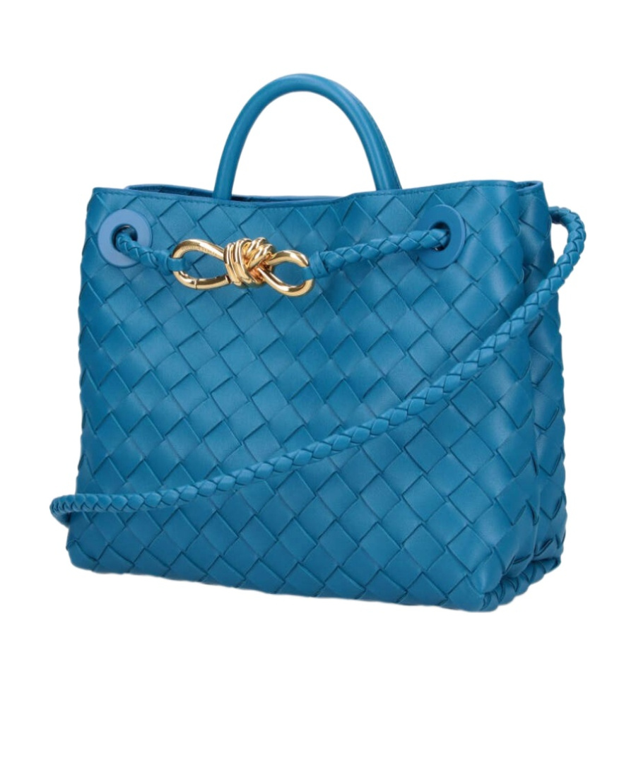 Bottega Veneta Small Andiamo Knitted Shoulder Bag In Nude