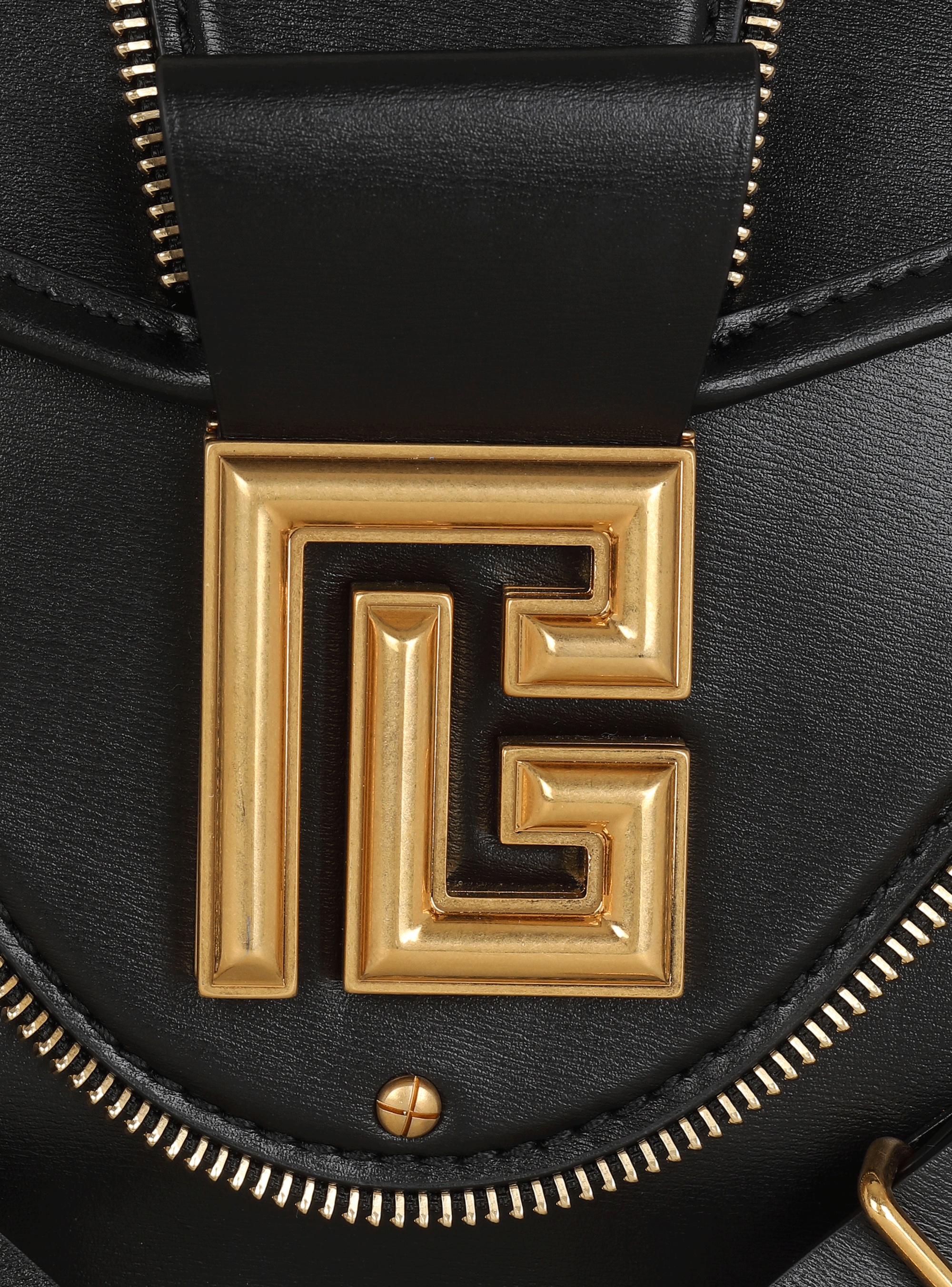 Balmain Leather Satchel Bag In Black