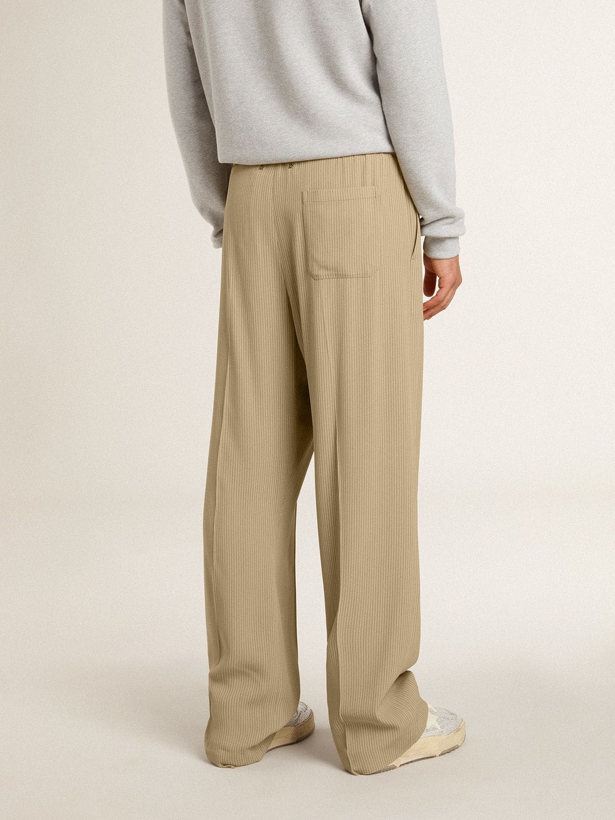 Golden Goose Elastic Waist Casual Pants In Nude