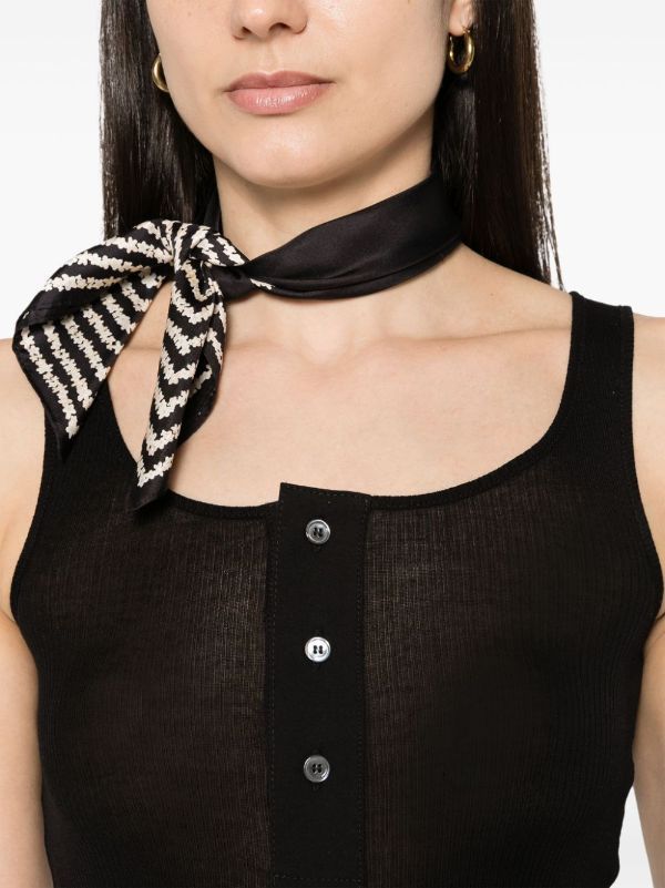 Ami Alexandre Mattiussi Light Rib Jersey Cotton Tank Top In Black