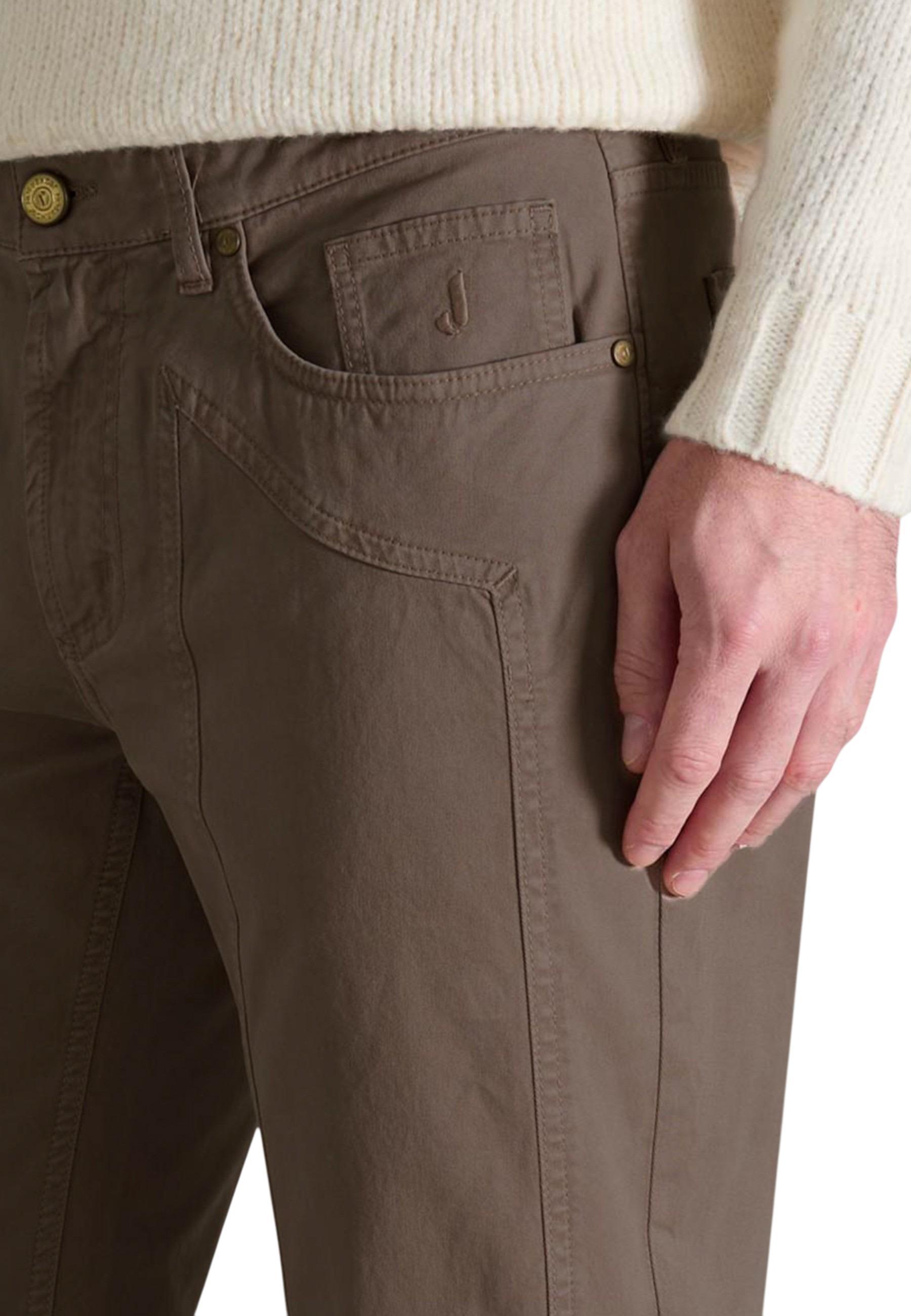 Jeckerson Casual Pants With Belt Loops In Brown