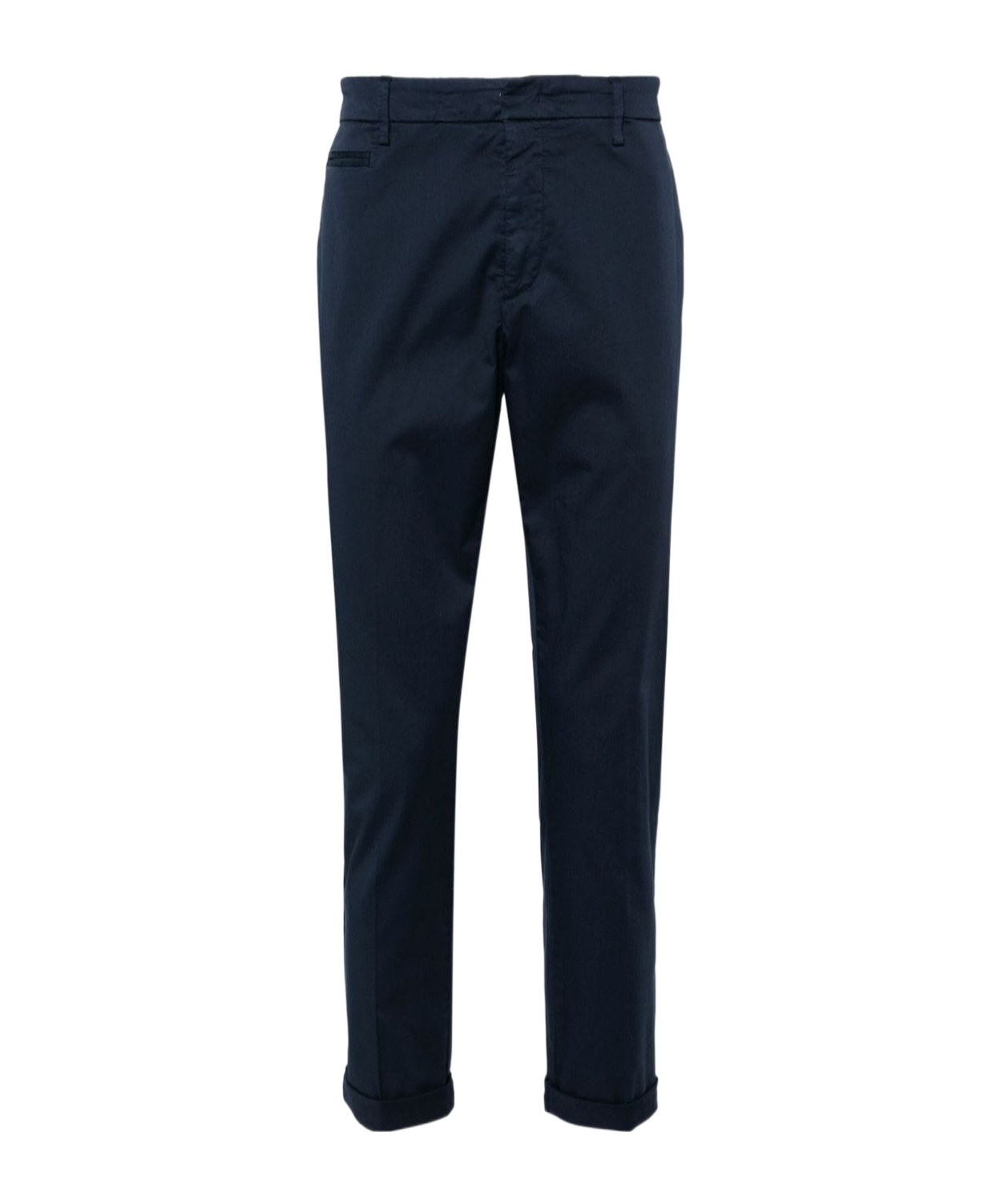 Dondup Mid-rise Tapered Chinos In Blue