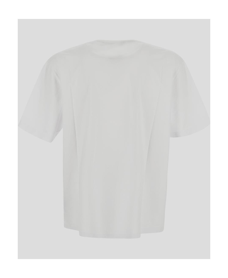 Palm Angels White T-shirt With Frontal Logo In White
