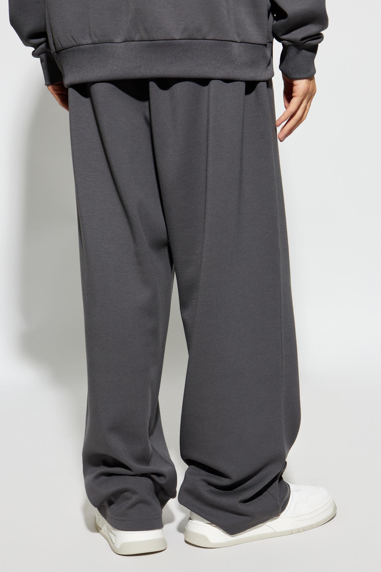Iceberg Logo-patch Sweatpants In Black