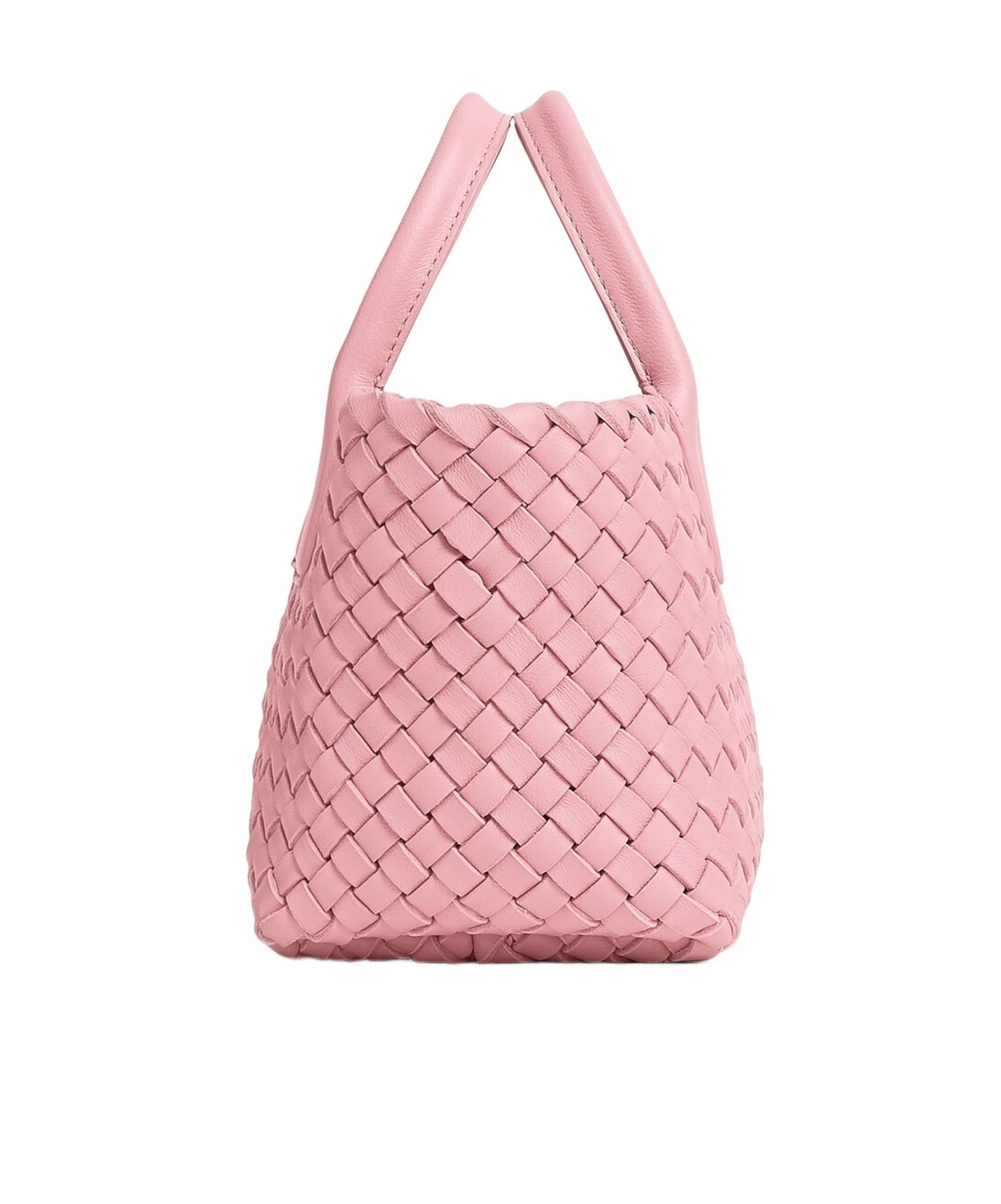 Bottega Veneta Mini Cabat Leather Tote Bag In Pink