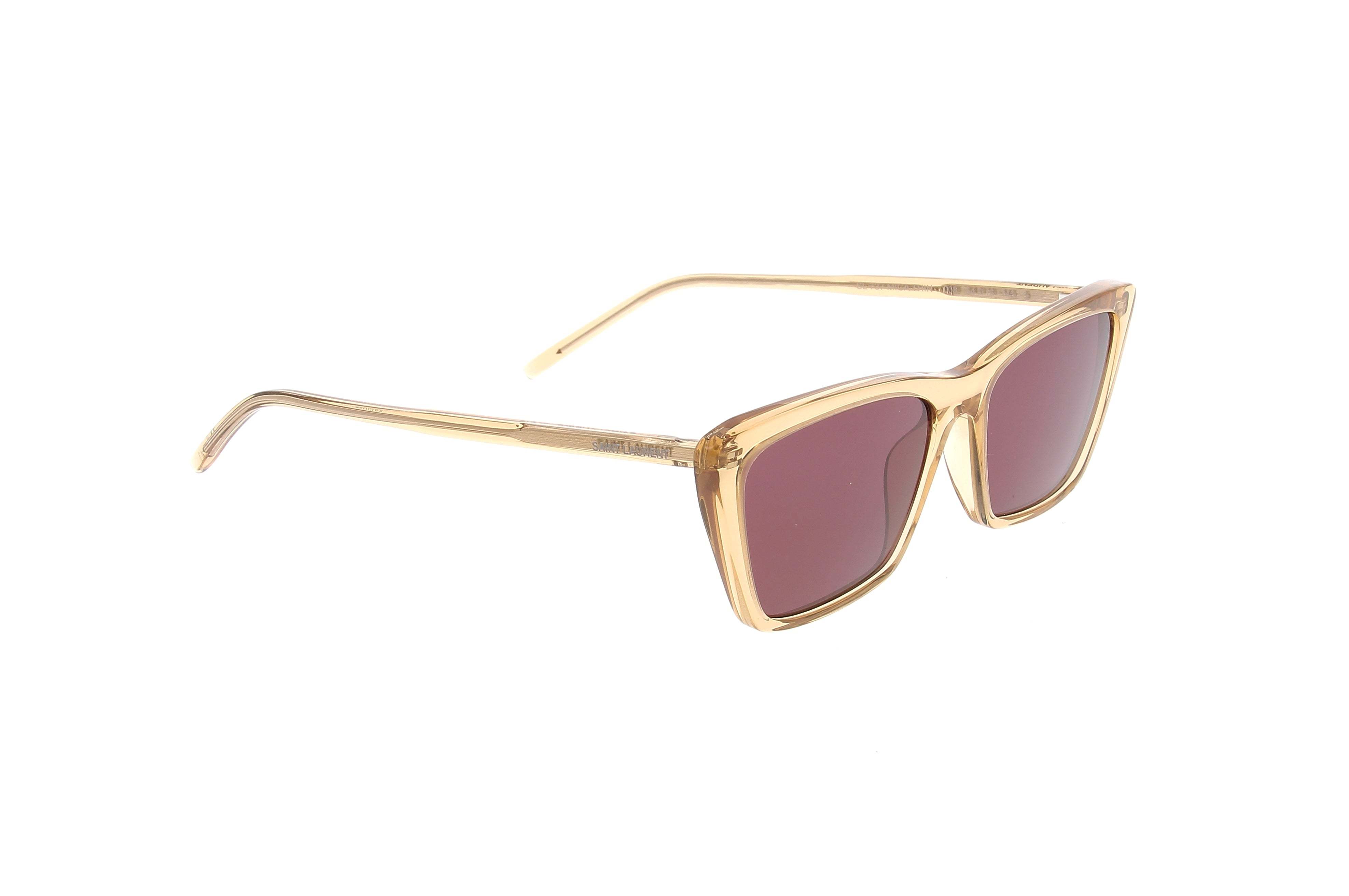 Saint Laurent Eyewear Cat Eye Frame Sunglasses In Yellow