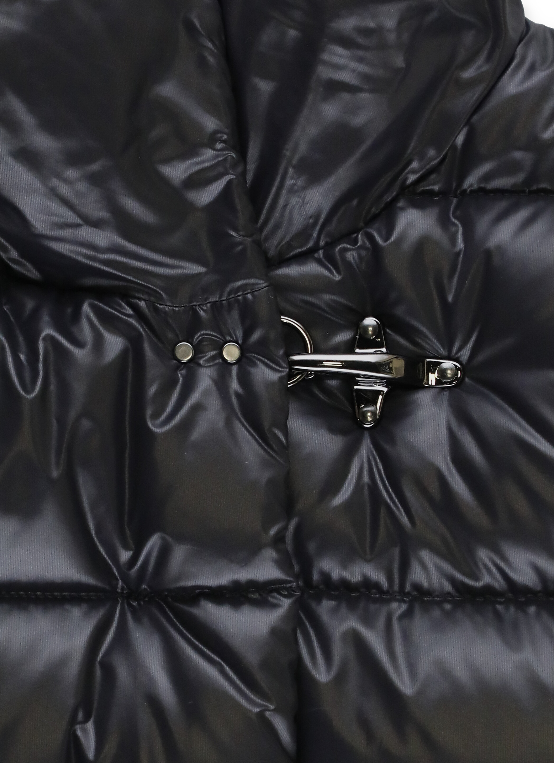 Fay Stand-up Collar Padded Coat In Black