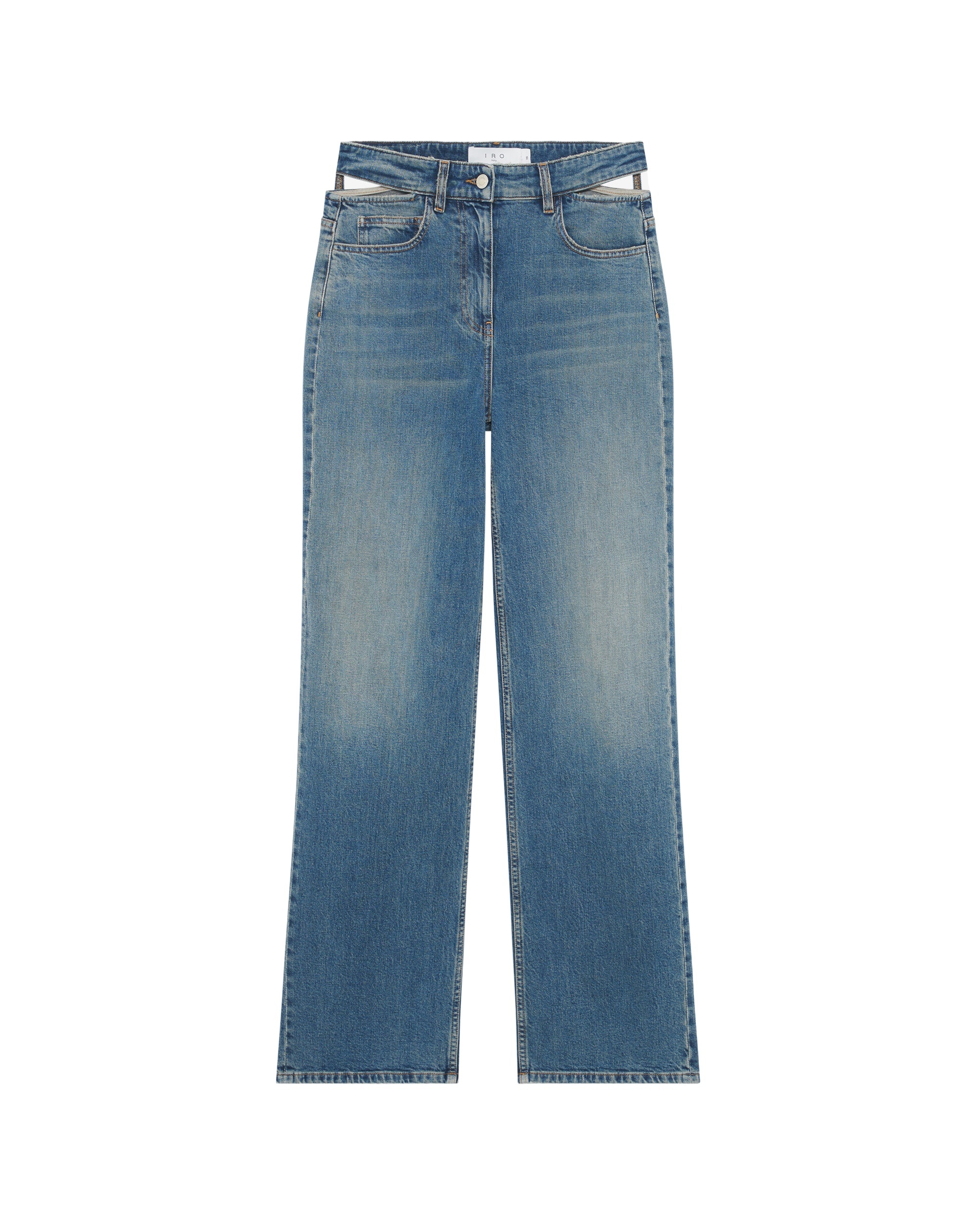 IRO LAMBERTA LARGE SILHOUETTE HOLLOWED-OUT JEANS