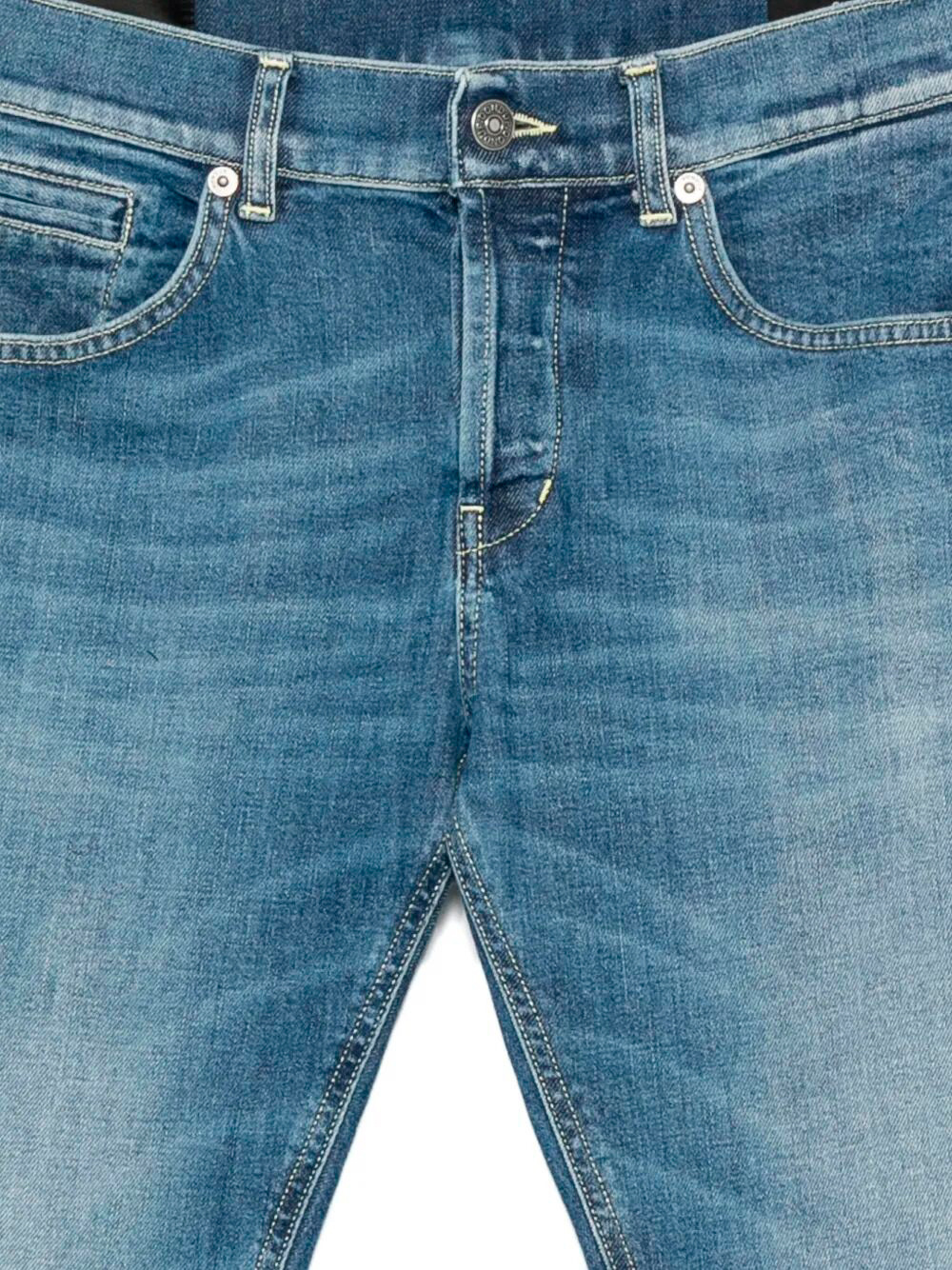 Dondup Slim-fit Blue Jeans With Classic Five-pocket Design In Blue