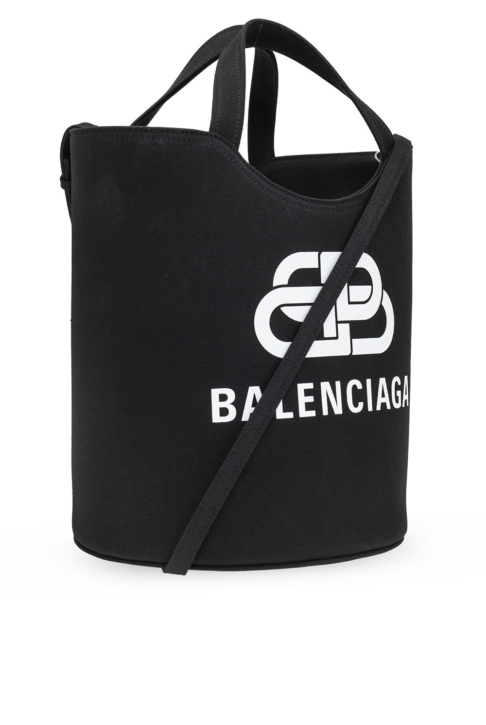 Balenciaga Logo Design Handbag In Black