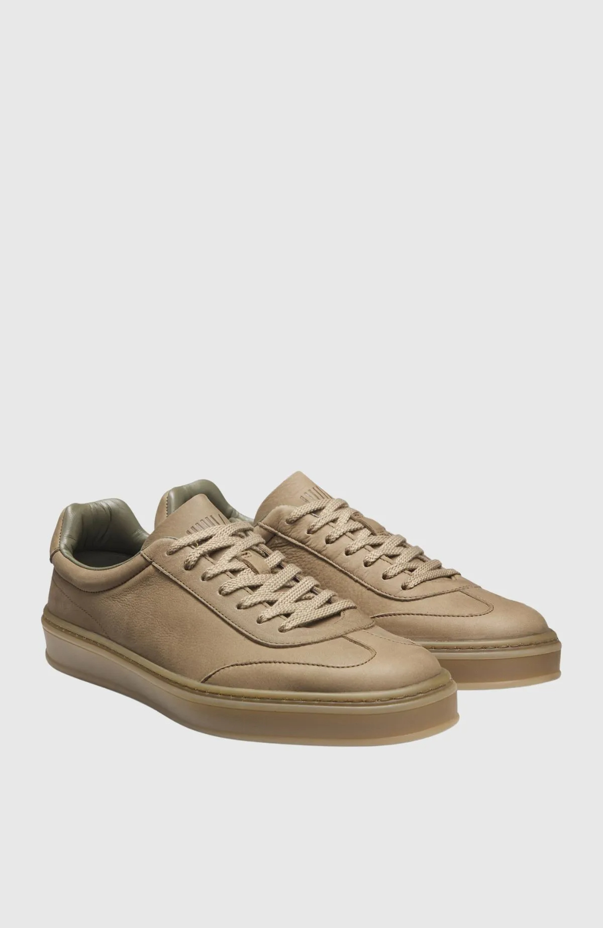 Hugo Boss Round-toe Low-top Casual Shoes In Brown