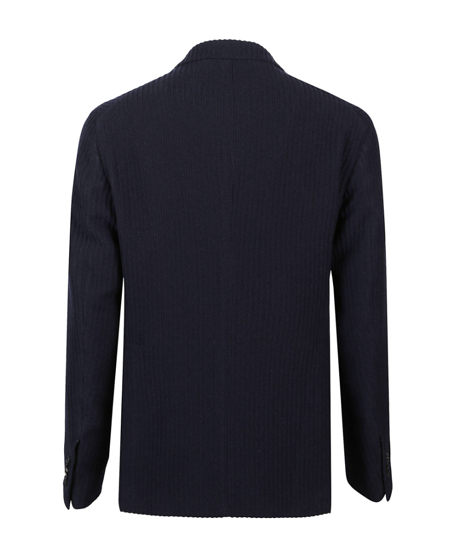 Tagliatore Blazer Doppiopetto In Lino Fiammato In Black