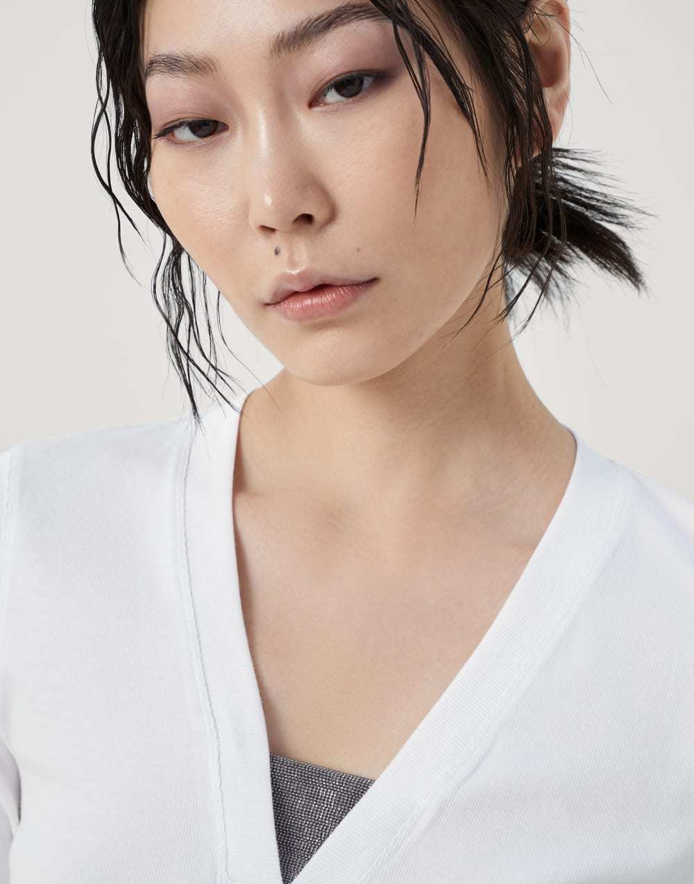 Brunello Cucinelli Monili Chain-embellished T-shirt In White