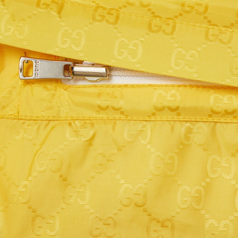 Gucci Gg Jacquard Pilot Jacket In Yellow