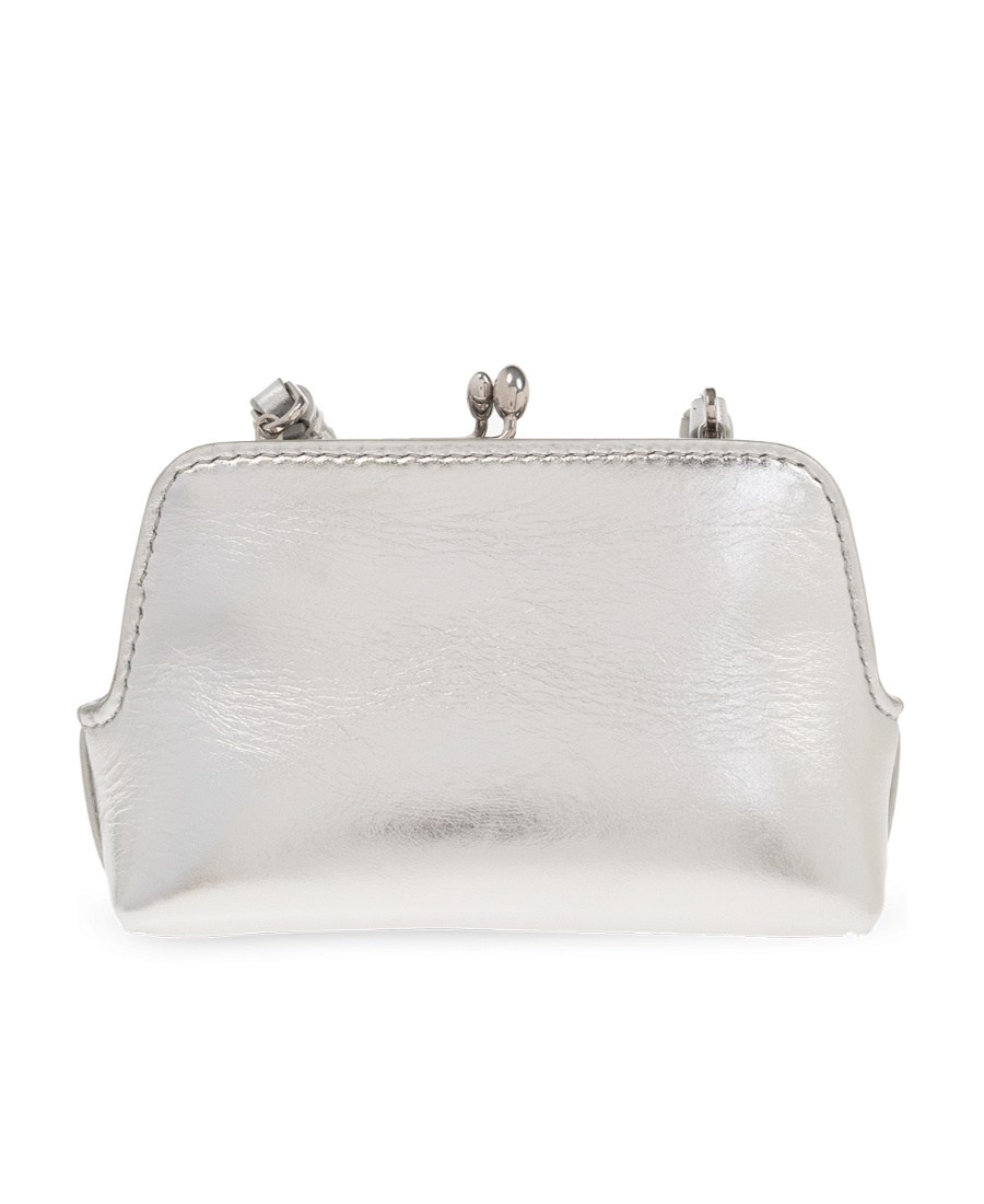 Jil Sander Goji Micro Metallic Leather Bag In White