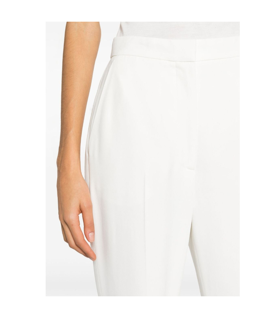 Alexander Mcqueen High-rise Flared Tailored Trousers In White