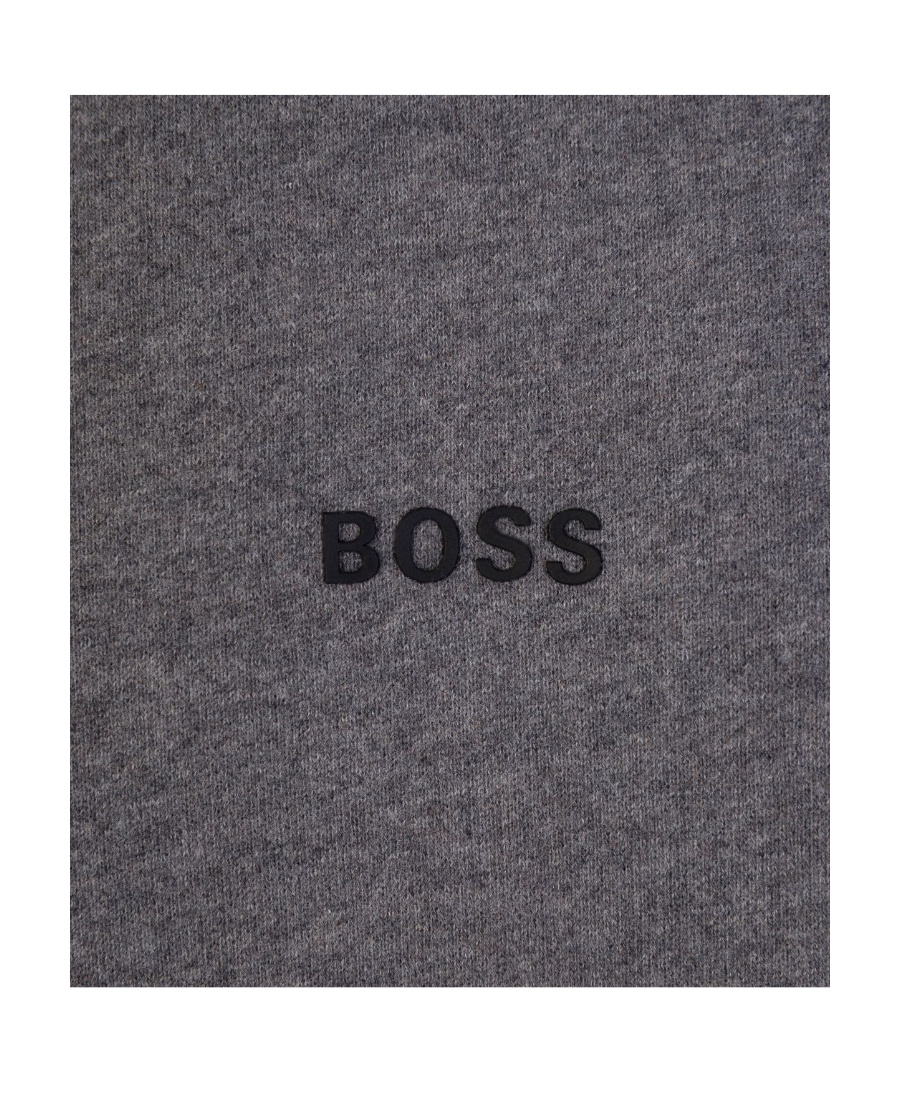 Hugo Boss Logo-print Cotton Hoodie In Black