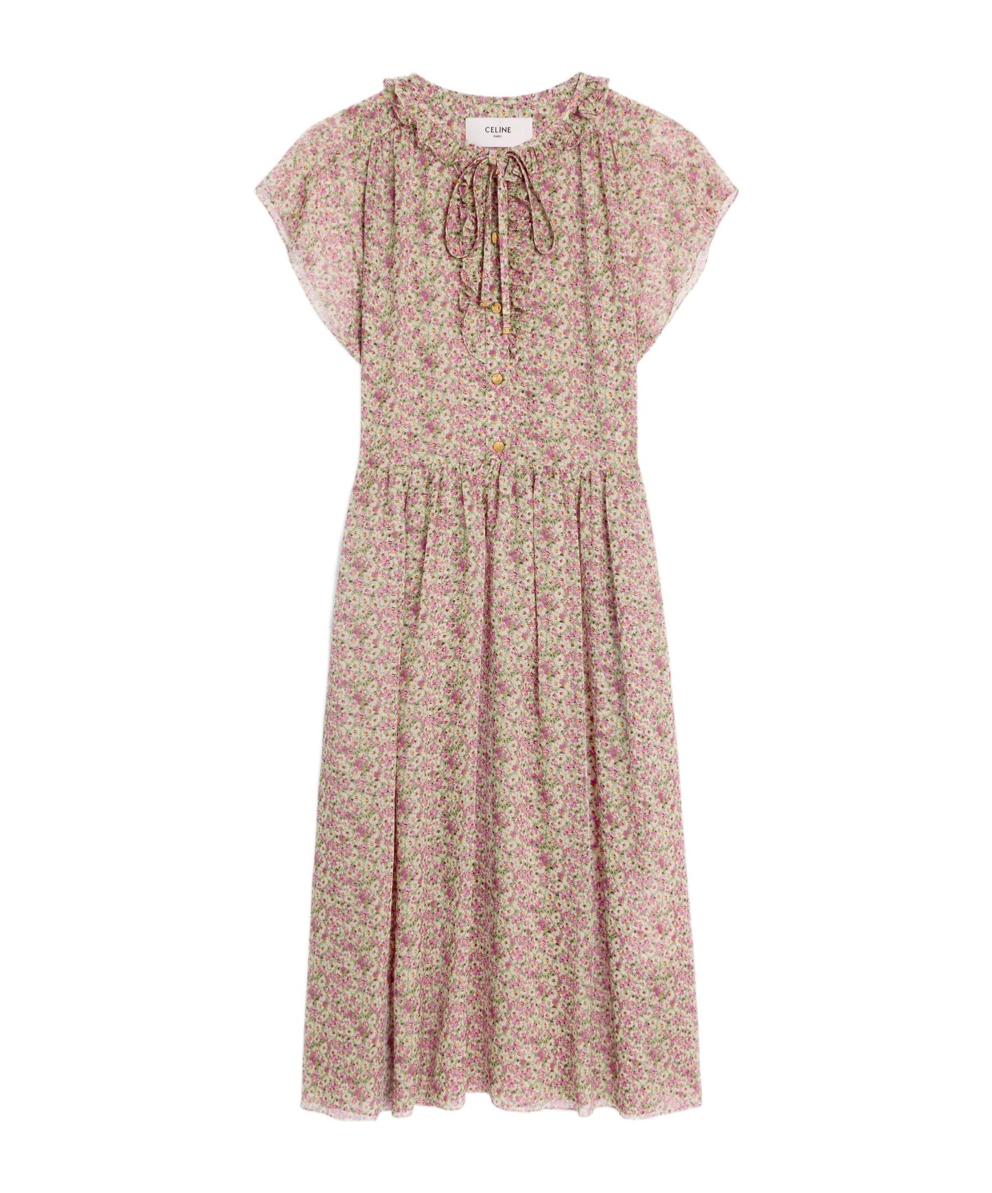 Celine Round-neck Dress In Nude