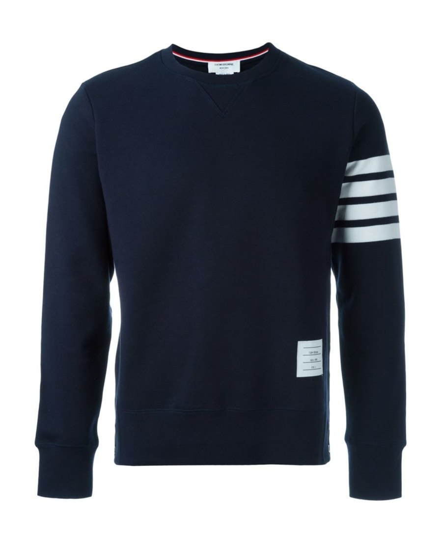 Shop Thom Browne 4-bar Stripe Sweatshirt In Blue