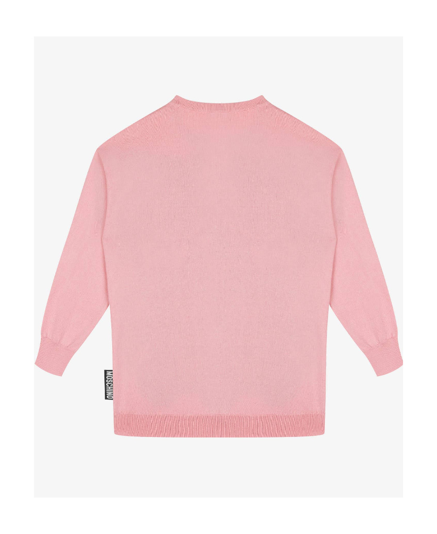 Moschino Baby Teddy Bear Cotton Jersey T-shirt In Pink