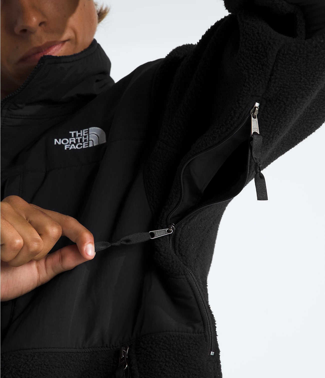 The North Face Retro Denali Logo-embroidered Shell And Recycled-fleece Jacket In Black