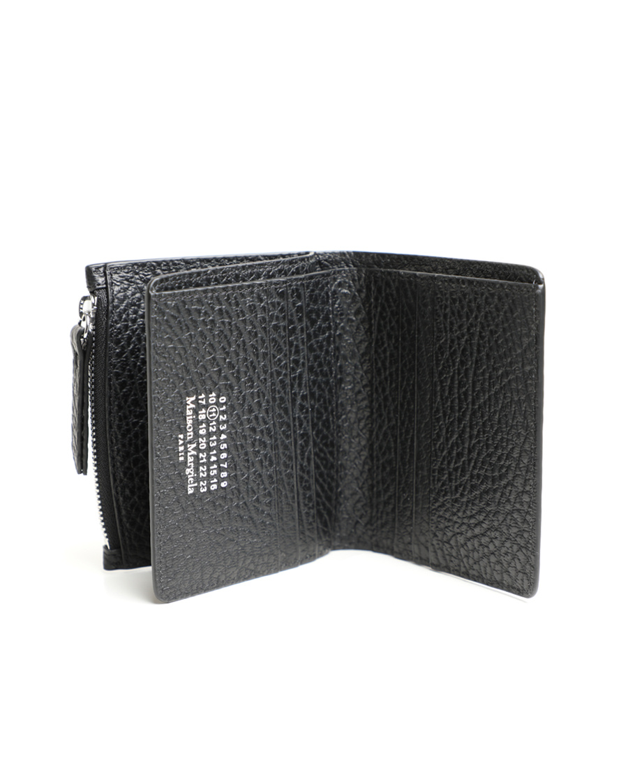Maison Margiela Four-stitch Leather Wallet In Black