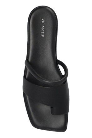 Vic Matie Simple Slide Sandals In Black