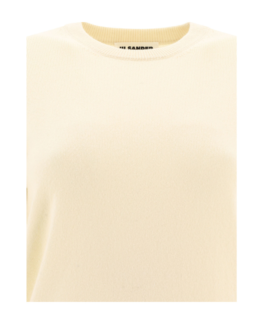 Jil Sander Ribbed-knit Cashmere Jumper In Nude