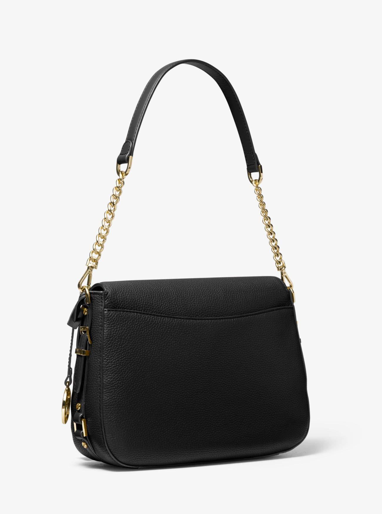 Michael Kors Logo Flip Shoulder Bag In Black