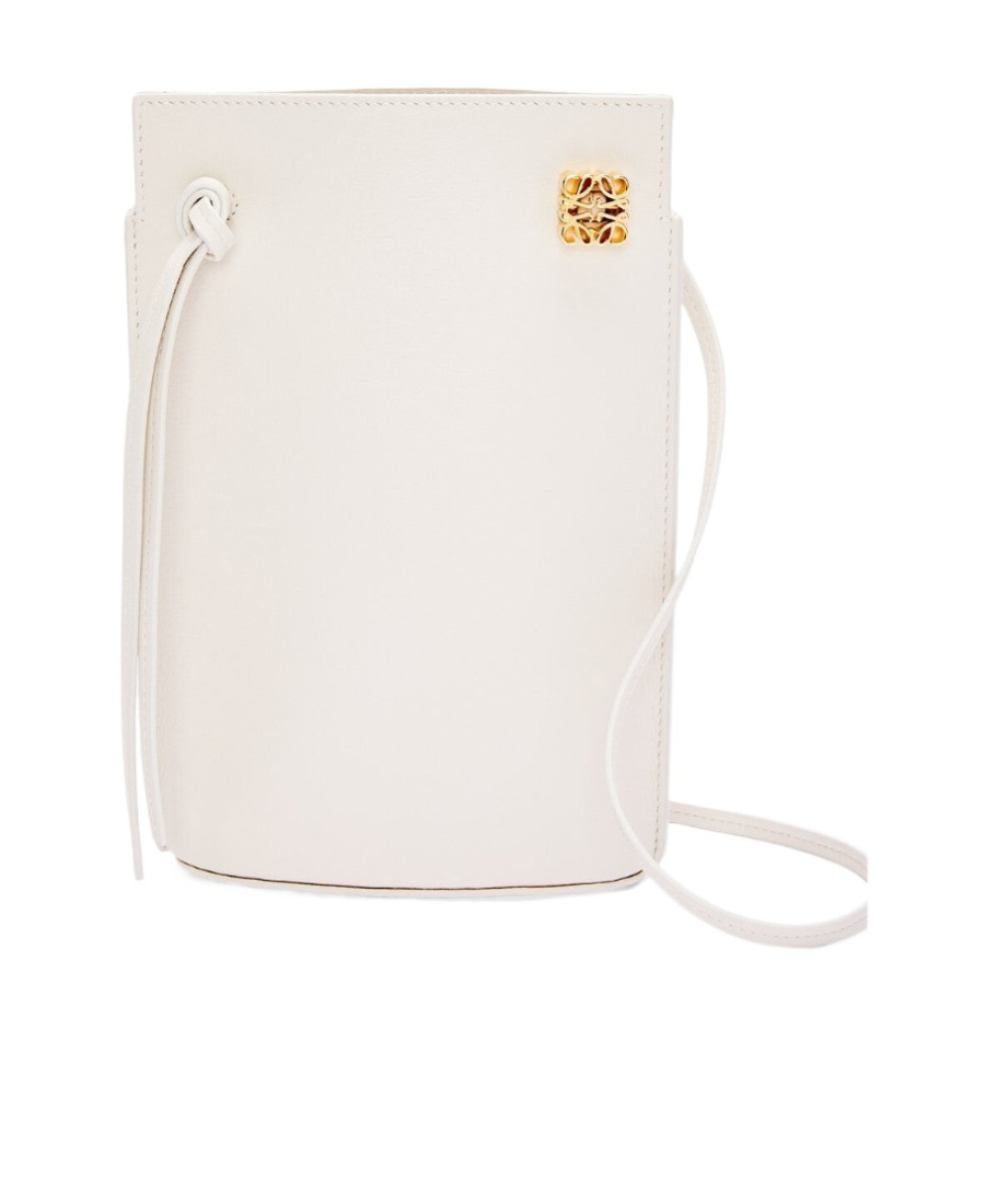 Loewe Schultertasche Dice Pocket Aus Leder In White