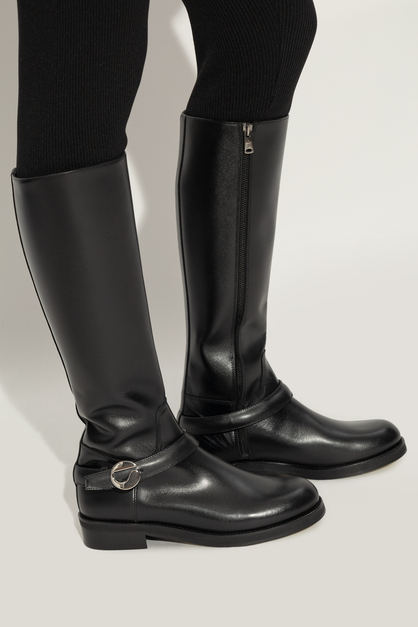 Coperni Buckle Strap Boots In Black