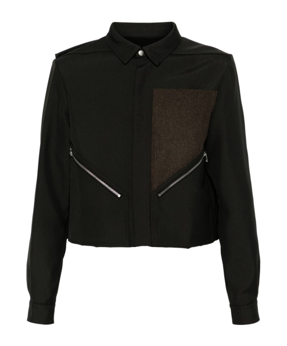 Rick Owens Long Sleeve Casual Jacket In Black