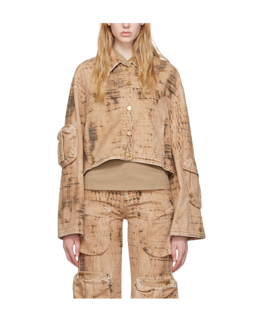 BLUMARINE CAMOUFLAGE PATTERN DENIM JACKET 