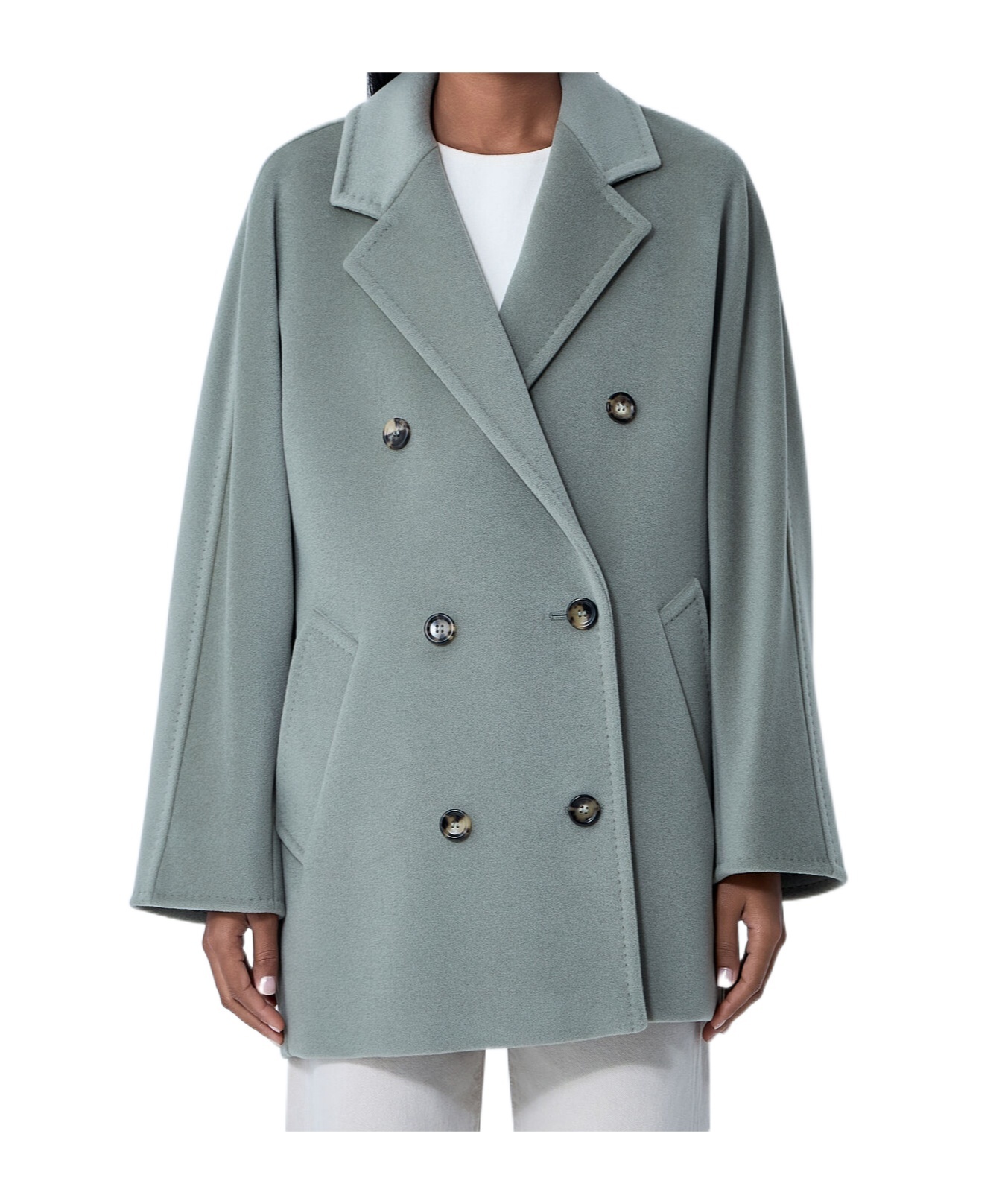 Max Mara Women Wool-and-cashmere-blend Coat In Green